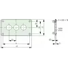 Eaton M22-E3Q alumiinikotelo ohjausasemalle, harmaa, 3 aukkoa, IP65 216544