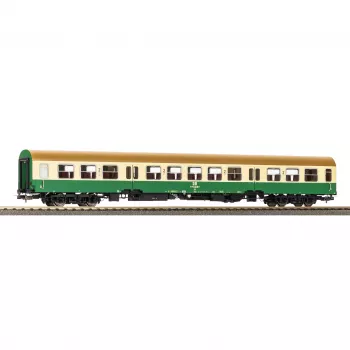 PIKO 28005 H0 Halberstädter keskiovivaunu beige-vihreä 2. luokka DR