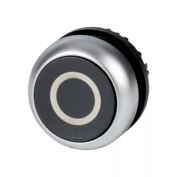 Eaton M22-D-S-X0 painonappikäyttö, musta, tasainen, painike, metallieturengas, 22,5 mm 216609