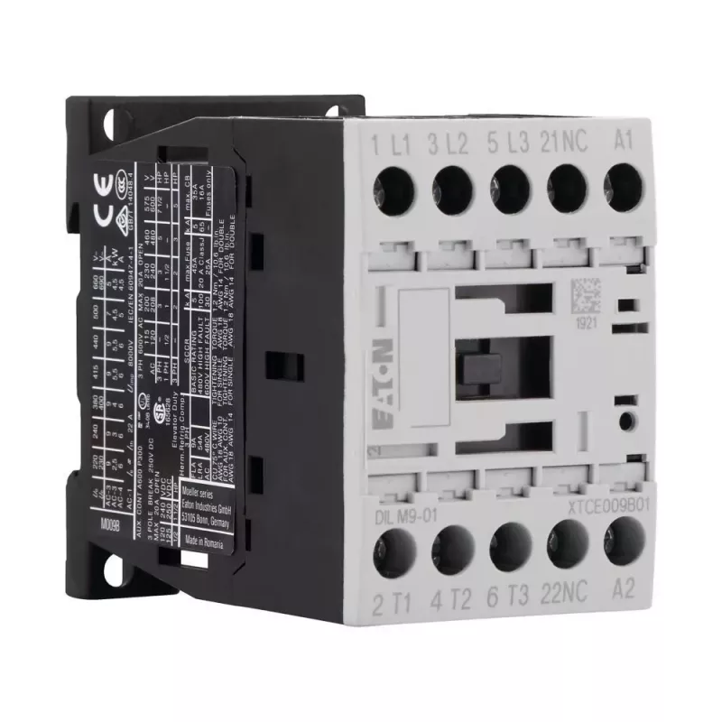 Eaton DILM9-01 24V AC 50Hz 3-napainen kontaktori, 9A, 1NO, IP20 276712