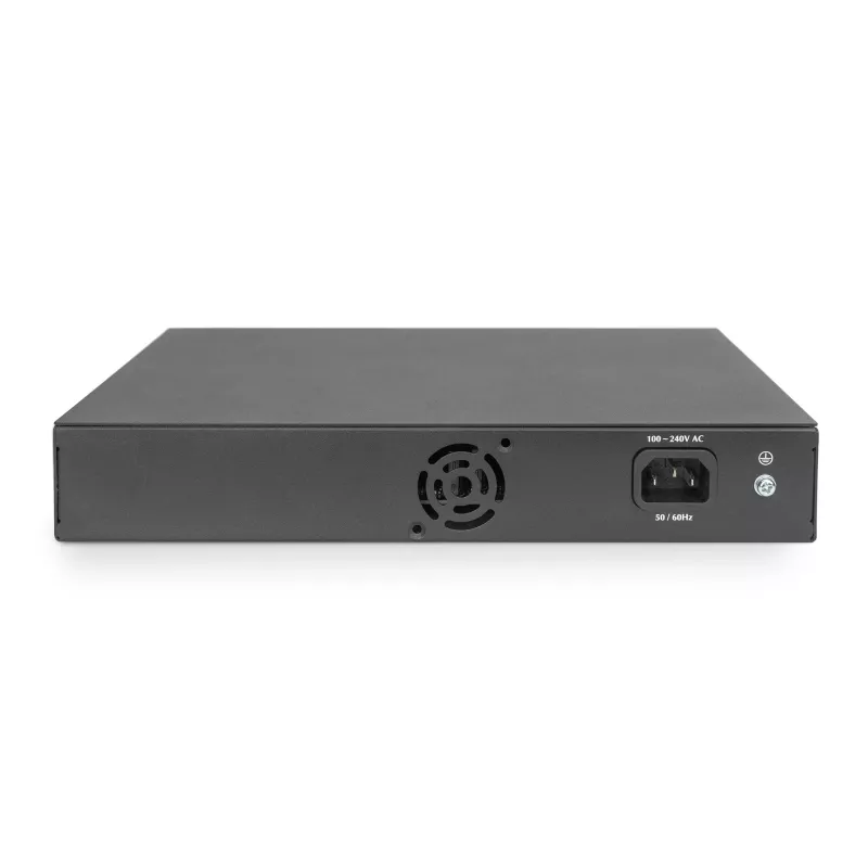 DIGITUS DN-80113-1 24-porttinen gigabit-kytkin, 19 tuuman räkkiasennus, 48 Gbps, hallitsematon