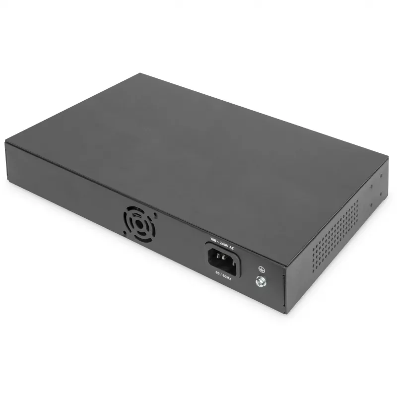 DIGITUS DN-80113-1 24-porttinen gigabit-kytkin, 19 tuuman räkkiasennus, 48 Gbps, hallitsematon