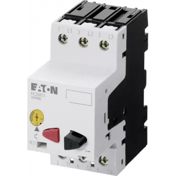 EATON PKZM01-6.3 moottorinsuojakytkin, 6,3 A, 3-napainen, painonapit, 2,2 kW 400 V:lla 278483