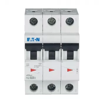 Eaton FAZ-B20/3 johdonsuojakatkaisija 3-napainen tyyppi B 20A 230/400V 278848