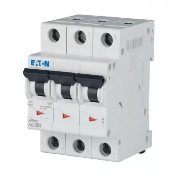 Eaton FAZ-C6/3 6 A 3-napainen johdonsuojakatkaisija (MCB) C-käyrällä, 6 kA 278867