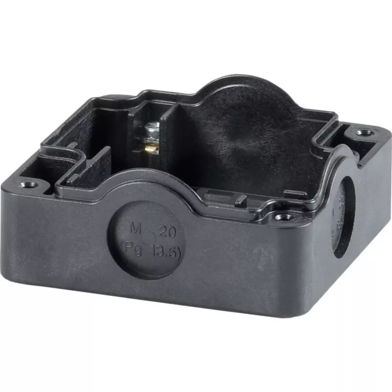 Eaton 229753 pohjalevy kytkentäkotelolle, ruuvikiinnitys, musta, 85 x 85 x 101 mm