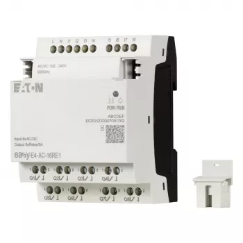 Eaton easyE4 AC digitaalinen I/O-laajennusmoduuli, 16 tuloa, 4 relelähtöä, 100-240 V AC (197222)