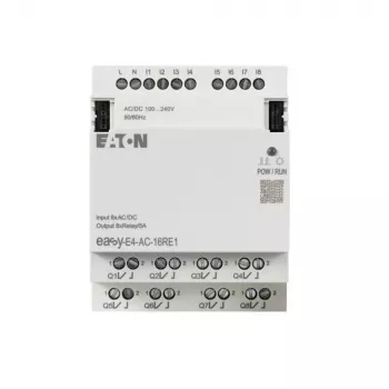 Eaton easyE4 AC digitaalinen I/O-laajennusmoduuli, 16 tuloa, 4 relelähtöä, 100-240 V AC (197222)