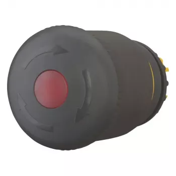 EATON M22S-PVLT valaistu hätä-seis-painikkeen käyttöosa, kiertovapautus, musta sienipää, 38 mm, IP66/IP67/IP69K 271540