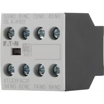Eaton DILA-XHI31 apukoskettimisto, 3 NO + 1 NC, ruuviliittimet, etuasennus, musta/valkoinen 276427