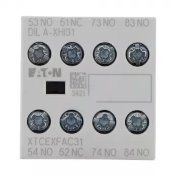 Eaton DILA-XHI31 apukoskettimisto, 3 NO + 1 NC, ruuviliittimet, etuasennus, musta/valkoinen 276427