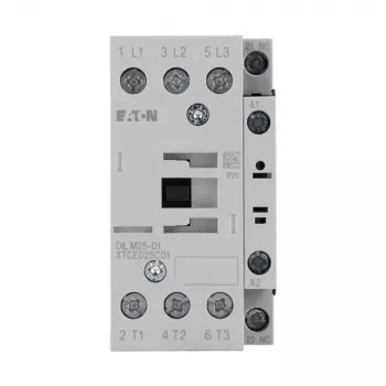 Eaton DILM25-01 tehonkontaktori, 3-napainen, 25 A AC-3, 11 kW, 230 V AC 50 Hz / 240 V AC 60 Hz kela, 1 NC apukosketin 277164