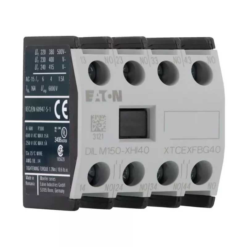 Eaton DILM150-XHI40 apukosketin 4NO etuasennus DILM-kontaktoreille 277948