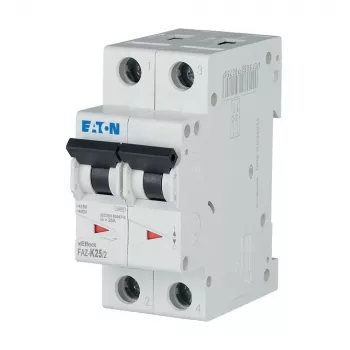 EATON FAZ-K25/2 johdonsuojakatkaisija (MCB), K-ominaiskäyrä, 25 A, 2-napainen, 10 kA 278800