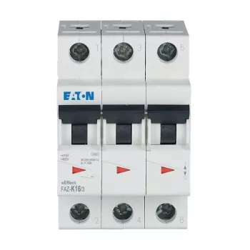 Eaton FAZ-K16/3 16 A 3-napainen johdonsuojakatkaisija K-ominaiskäyrällä 278911