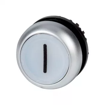 Eaton M22-DL-W-X1 painonapin käyttöosa, tasainen, valkoinen, metallikehys, 22,5 mm 216942