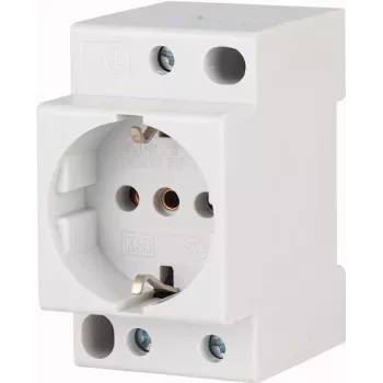 Eaton xPole DIN-kiskon Schuko-pistorasia 16 A 250 V AC ilman läppäkantta, 2,5 TE, vaaleanharmaa 266875