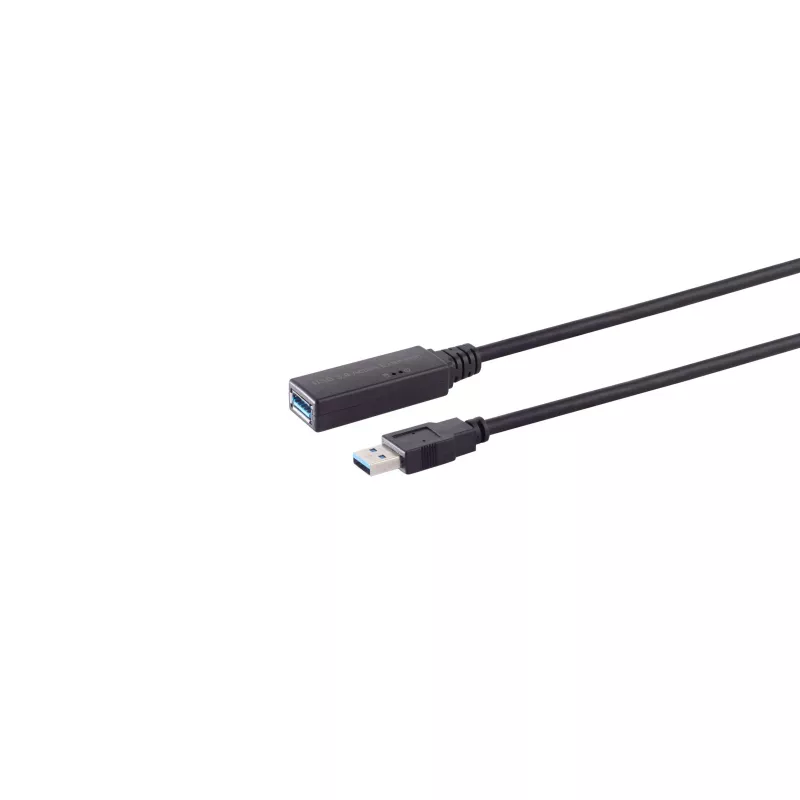 S/CONN maximum connectivity aktiivinen USB-C–USB-A-jatkokaapeli, USB 3.0, 5 Gbps, 5 m 13-39055