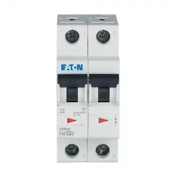 Eaton FAZ-C2/2 johdonsuojakatkaisija (MCB), 2 A, 2-napainen, C-käyrä, 230/400 V AC, 10 kA 278748