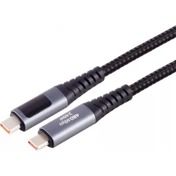 S CONN MAXIMUM CONNECTIVITY USB-C latauskaapeli, 2.0, 240W PD, A/V/W-näyttö, 2 m (14-59035)