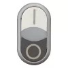 Eaton M22-DDLF-WS-X1 kaksoispainonappi, litteä, valaistu, valkoinen/musta, 1NO+1NC, ruuviliitäntä 284816