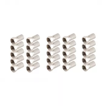 SHIVERPEAKS F-liitin 6,7 mm suurella mutterilla, 25 kpl:n pakkaus (BS85009-A-SET25)