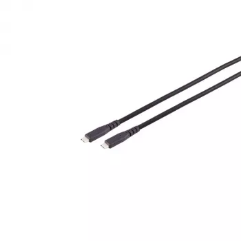 S CONN MAXIMUM CONNECTIVITY USB-C - USB-C -kaapeli 3.2 Gen 2x2, 20 Gbps, 100W PD, 0,25 m, musta 13-57005