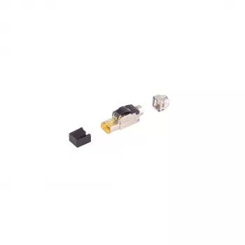 SHIVERPEAKS BS08-51011 Cat. 6A työkaluton RJ45 STP -liitin, sinkkipainevalu, kullatut koskettimet