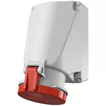 MENNEKES PowerTOP Xtra seinäpistorasia 63A 5p 6h 400V IP44 punainen 21253A