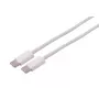 S CONN MAXIMUM CONNECTIVITY USB-C-latauskaapeli, 2.0, 240W, valkoinen, tekstiili, 3 m (14-22046)