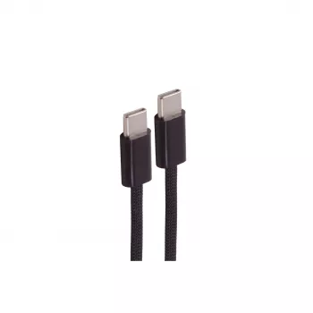 SHIVERPEAKS USB-C–USB-C-latauskaapeli, USB 2.0, 60W, 0,5 m, punottu tekstiili, musta (BS14-21015)
