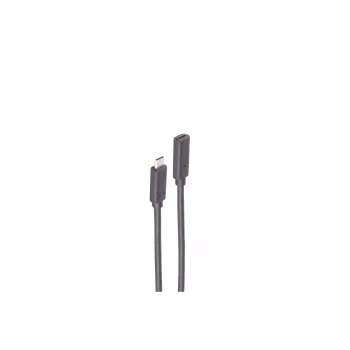 ShiverPeaks BS13-44025 USB 3.2 Gen 2 USB-C-jatkokaapeli 1 m musta