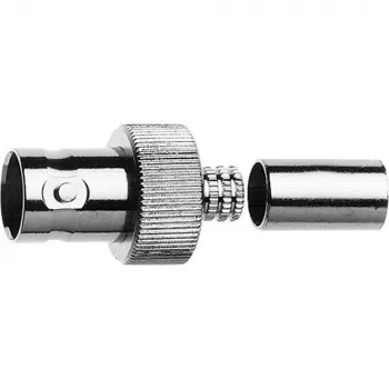 Telegärtner BNC-liitin puristusliitäntä RG-62-koaksiaalikaapelille, 93 ohmia, niklattu messinki J01003A1262
