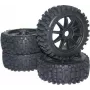 Reely 1:8 Buggy täydelliset renkaat Big Core 10-puolainen musta 4 kpl (MV3693SBA3)