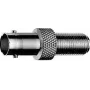 Telegärtner J01008A0021 BNC-naaras-naaras-asennusadapteri, 50 Ohm, nikkelöity messinki, musta