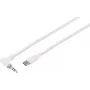 S CONN MAXIMUM CONNECTIVITY USB-C-audiokaapeli, 3,5 mm kulmapistoke, TRS, valkoinen, 3 m (14-06046)