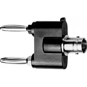 Telegärtner mittausadapteri BNC-naaras–4 mm banaanipistoke, musta/hopea J01008A0620