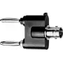 Telegärtner mittausadapteri BNC-naaras–4 mm banaanipistoke, musta/hopea J01008A0620