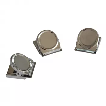 FRANKEN HMC35 magneettiklipsi, 40 x 35 mm, 500 g pitovoima, hopea