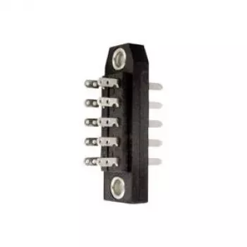 TELEGÄRTNER J00045A0904 20-pin 2-rivinen uros-PCB-pistoke, 2,54 mm jako, läpivientiasennus, juotos, musta
