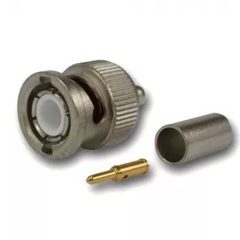 Telegärtner BNC crimp-pistoke 50 ohm RG-58 C/U, nikkeli/kulta, 4 GHz J01000L1255Z