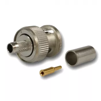 Telegärtner BNC crimp-pistoke 50 ohm RG-58 C/U, nikkeli/kulta, 4 GHz J01000L1255Z