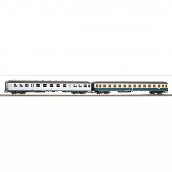 PIKO H0 28325 DB 2-osainen matkustajavaunus-sarja: 1./2. luokka Silberling + 2. luokka Bm 232