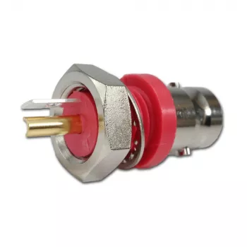 Telegärtner BNC-upotusliitäntä, eristetty 50 ohm, punainen eristyslaippa, Z01 - 1 kpl (J01001C0043)