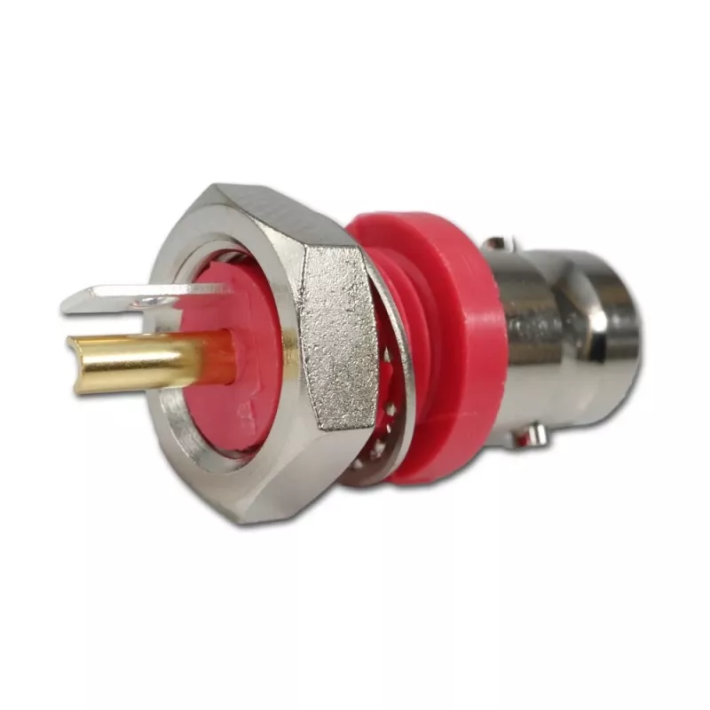 Telegärtner BNC-upotusliitäntä, eristetty 50 ohm, punainen eristyslaippa, Z01 - 1 kpl (J01001C0043)