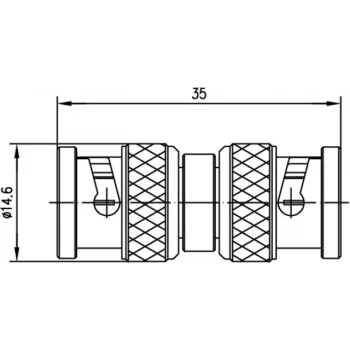 Telegärtner BNC-adapteri, BNC-liitin BNC-liittimeen, 50 Ohm, J01004A0806