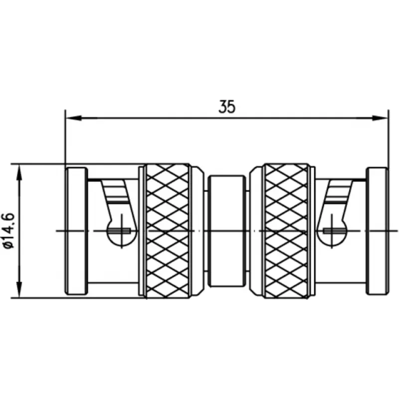 Telegärtner BNC-adapteri, BNC-liitin BNC-liittimeen, 50 Ohm, J01004A0806
