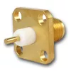 Telegärtner SMA-kojerasia, laippa, kulta, 50 ohm, 5 kpl:n pakkaus J01151A0621