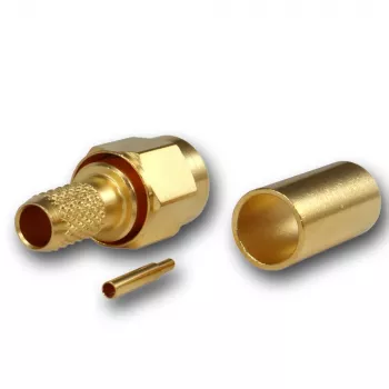 Telegärtner SMA-kaapelipistoke puristus/juotos G01, RG-58C/U, kulta, 1 kpl (J01150A0041Z)