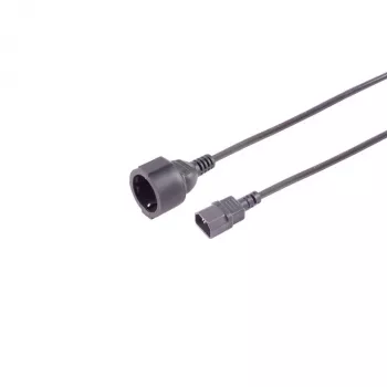 S CONN MAXIMUM CONNECTIVITY IEC C14 CEE 7/3 sovitinkaapeli, 1 mm², 2 m, musta 09-07035